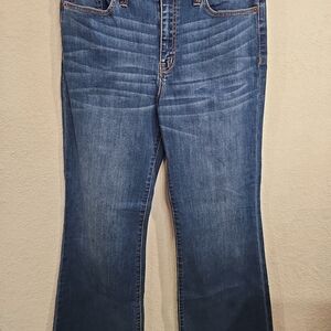 J. Crew Flare Wide Leg Blue Jeans